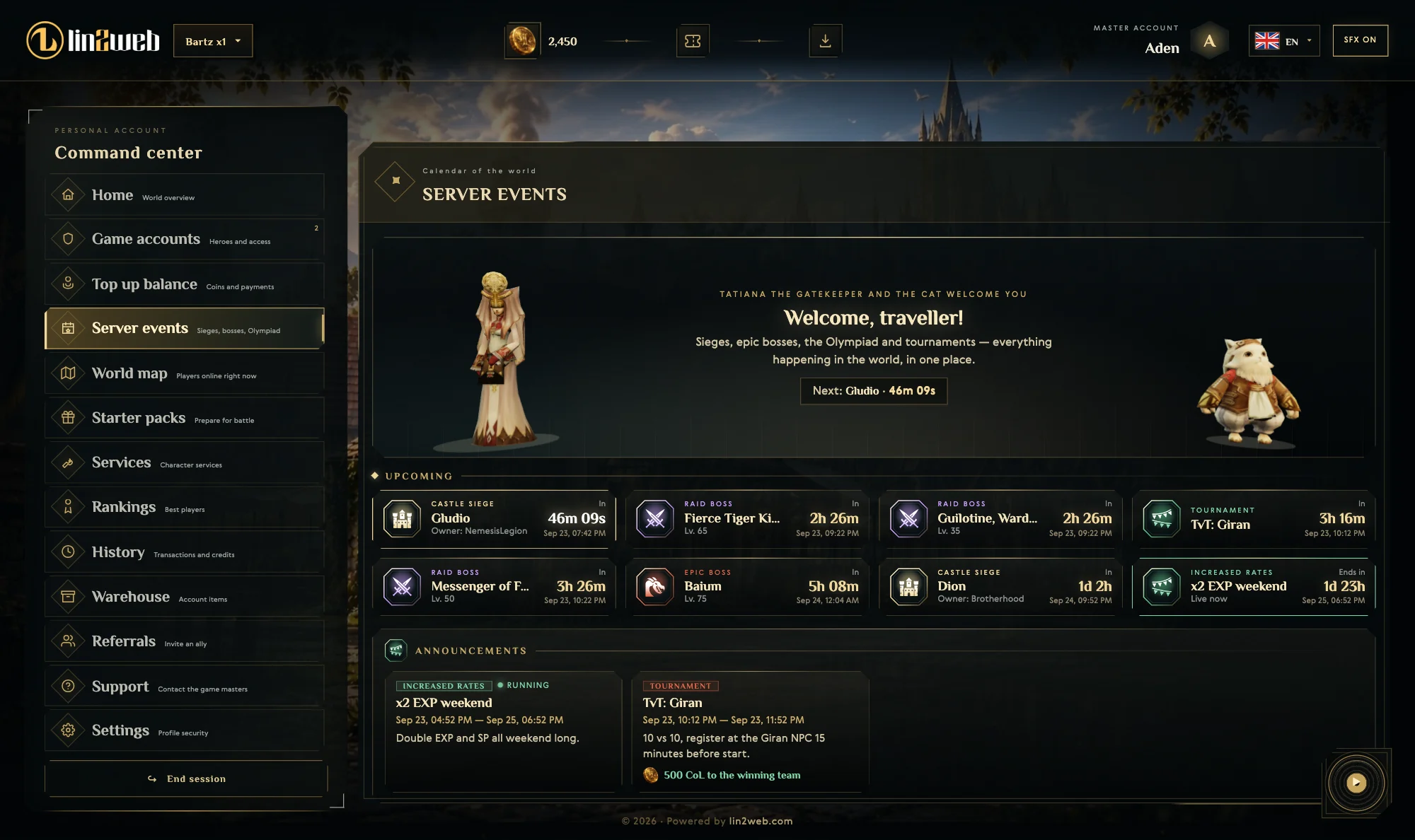 Server events